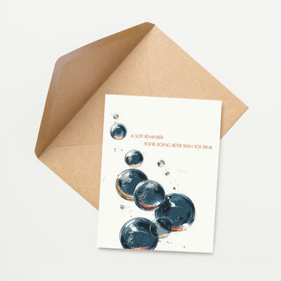 Bubbles Card, Encouragement Card