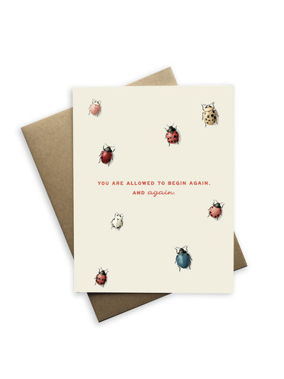 LADYBUG CARD, STARTING OVER CARD