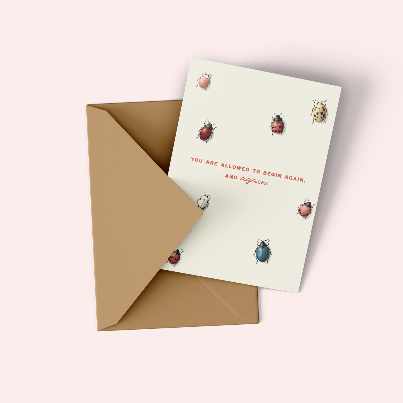 LADYBUG CARD, STARTING OVER CARD