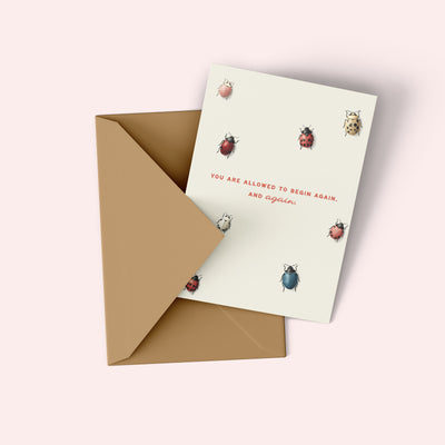 LADYBUG CARD, STARTING OVER CARD
