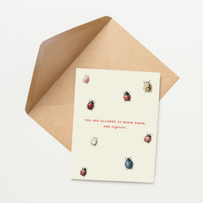 LADYBUG CARD, STARTING OVER CARD