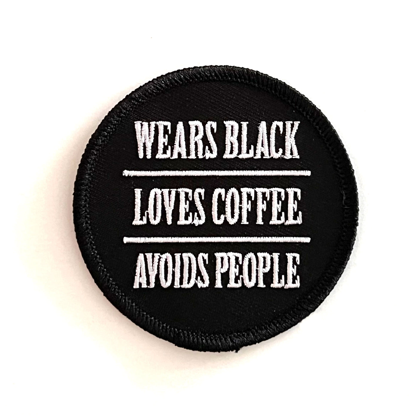 Wears Black 3" Iron On Patch