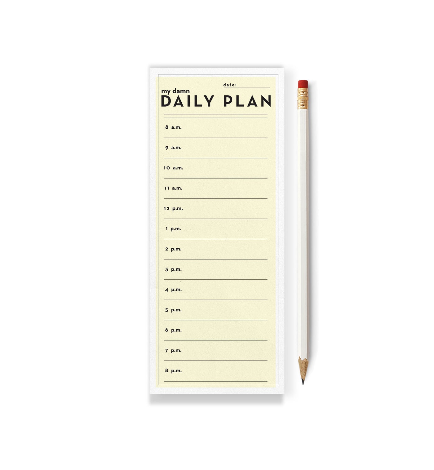 My Damn Daily Plan Skinny Notepad
