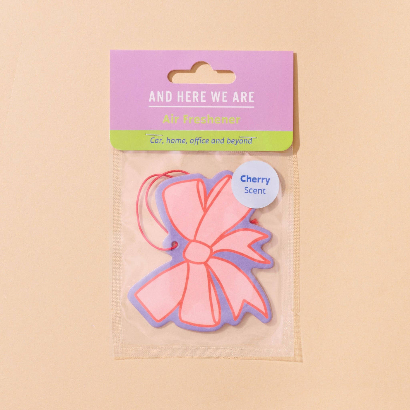 And Here We Are - Classic Bow Air Freshener - Cherry - Valentine's Day