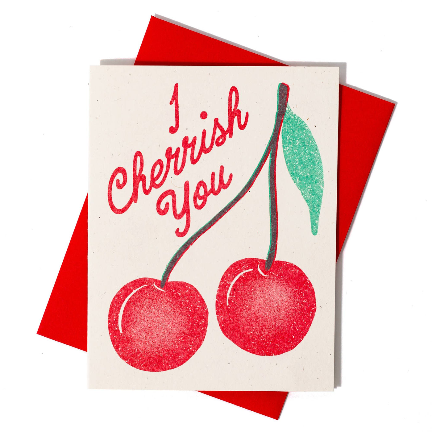 I Cherrish You - Risograph Greeting Card