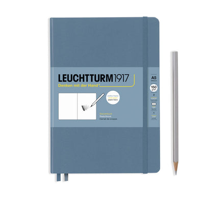 LEUCHTTURM1917 - Sketchbooks - 150g/m² Paper Plain: Medium / Stone Blue