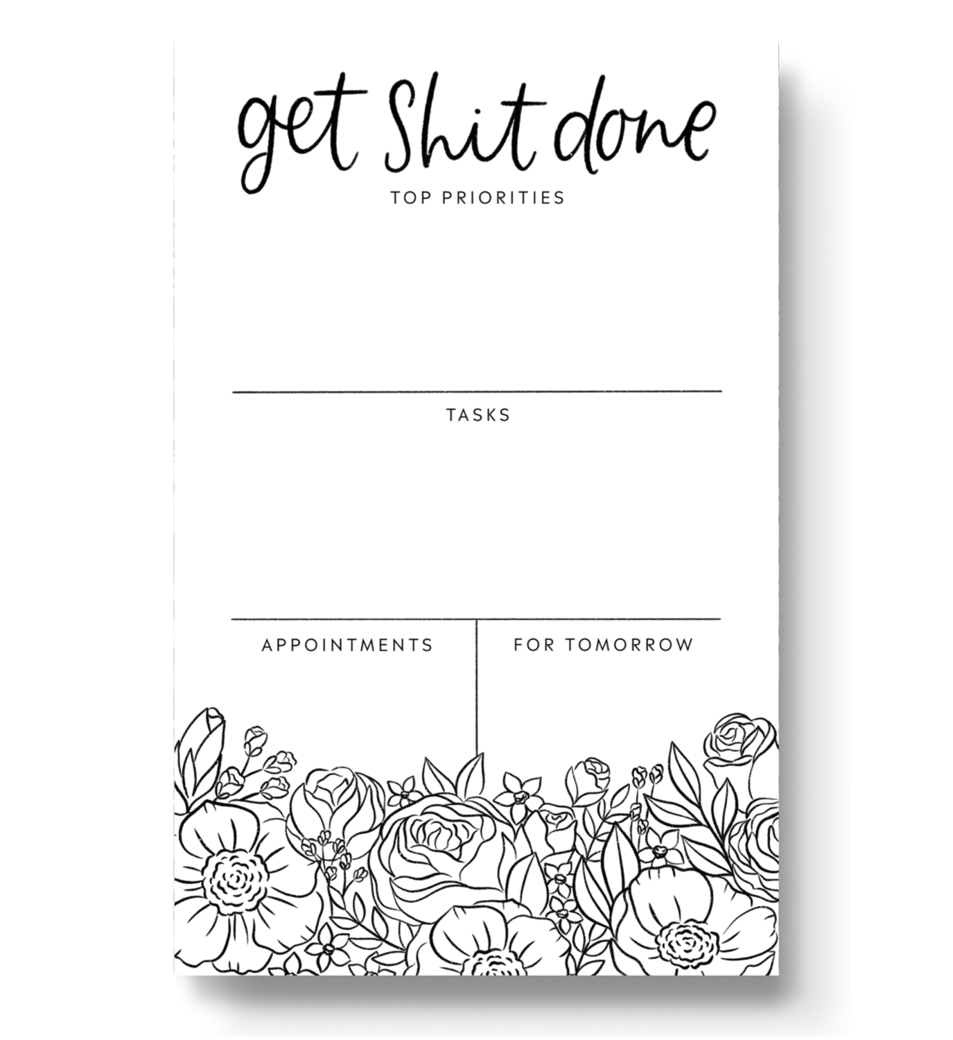Elyse Breanne Design - Get Shit Done Daily Planner Notepad, 8.5x5.5 in.