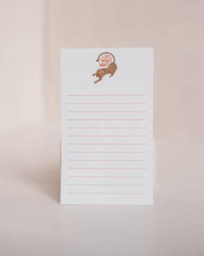 I Do What I Want Cheetah Illustrated Desk Notepad