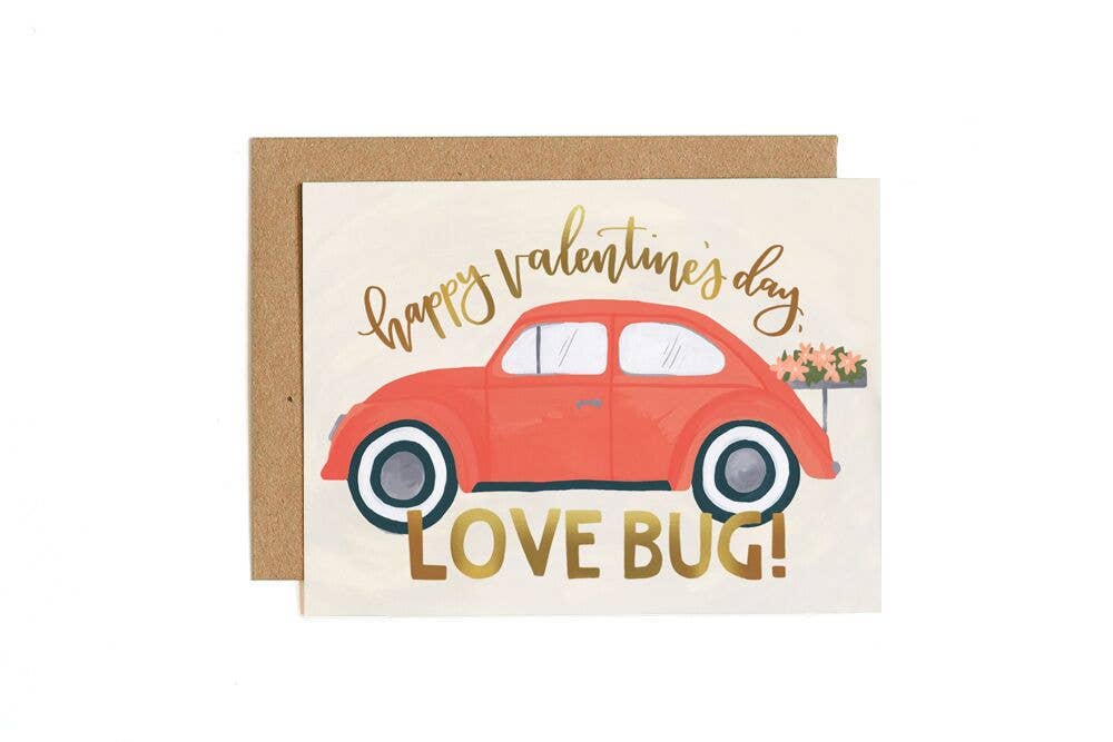 Love Bug Valentine's Day Greeting Card