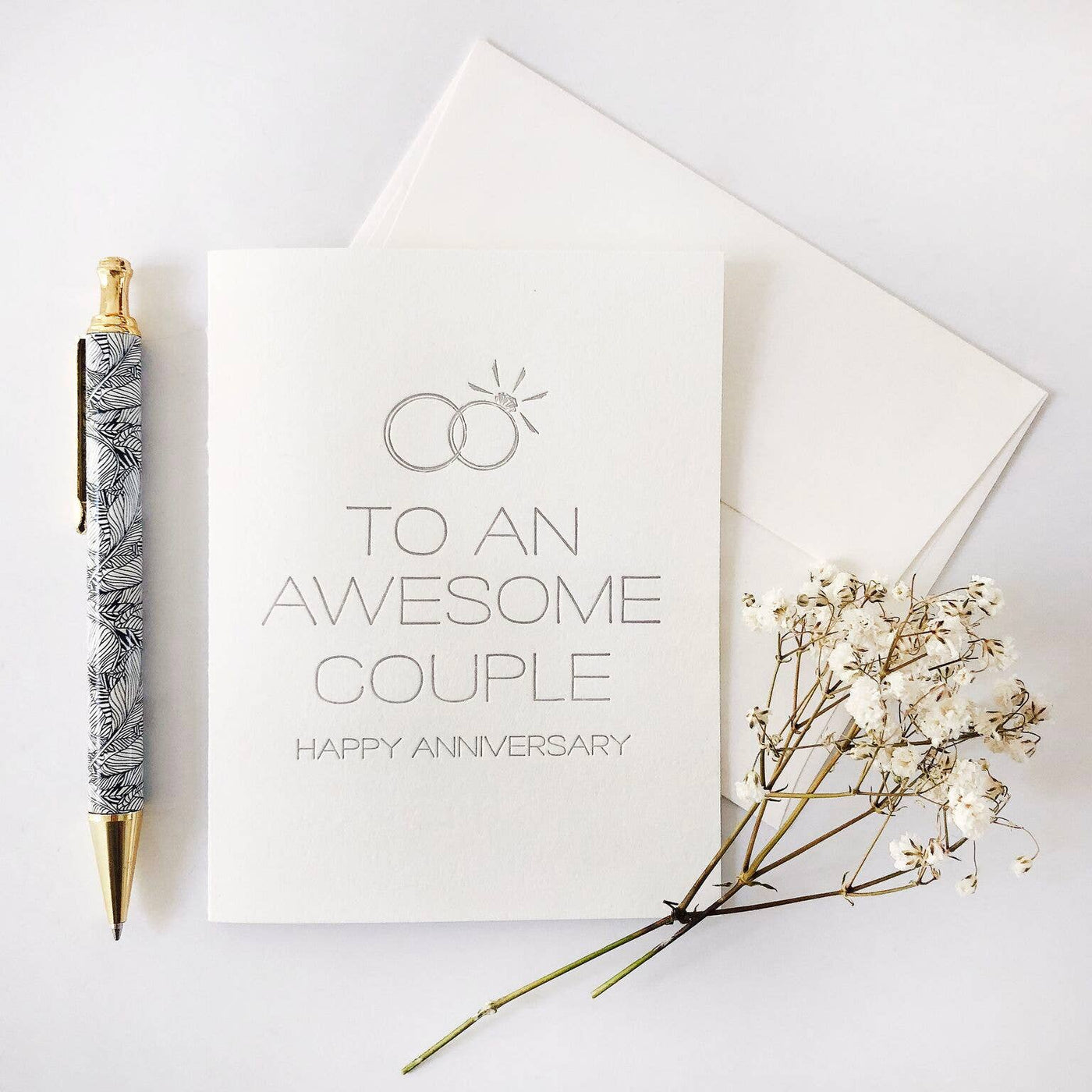Steel Petal Press - Awesome Couple Anniversary Card