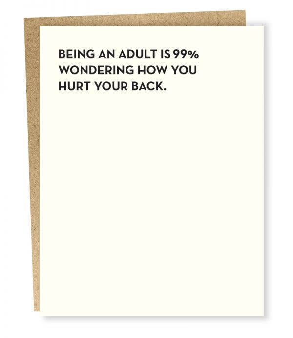 Being An Adult Card Birthday Card