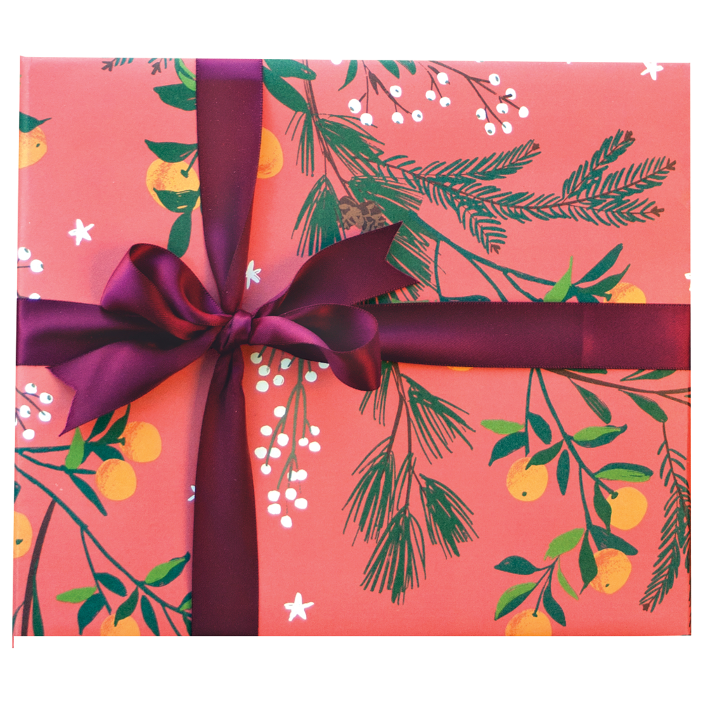 Smudge Ink - Clementines and Botanicals Gift Wrap