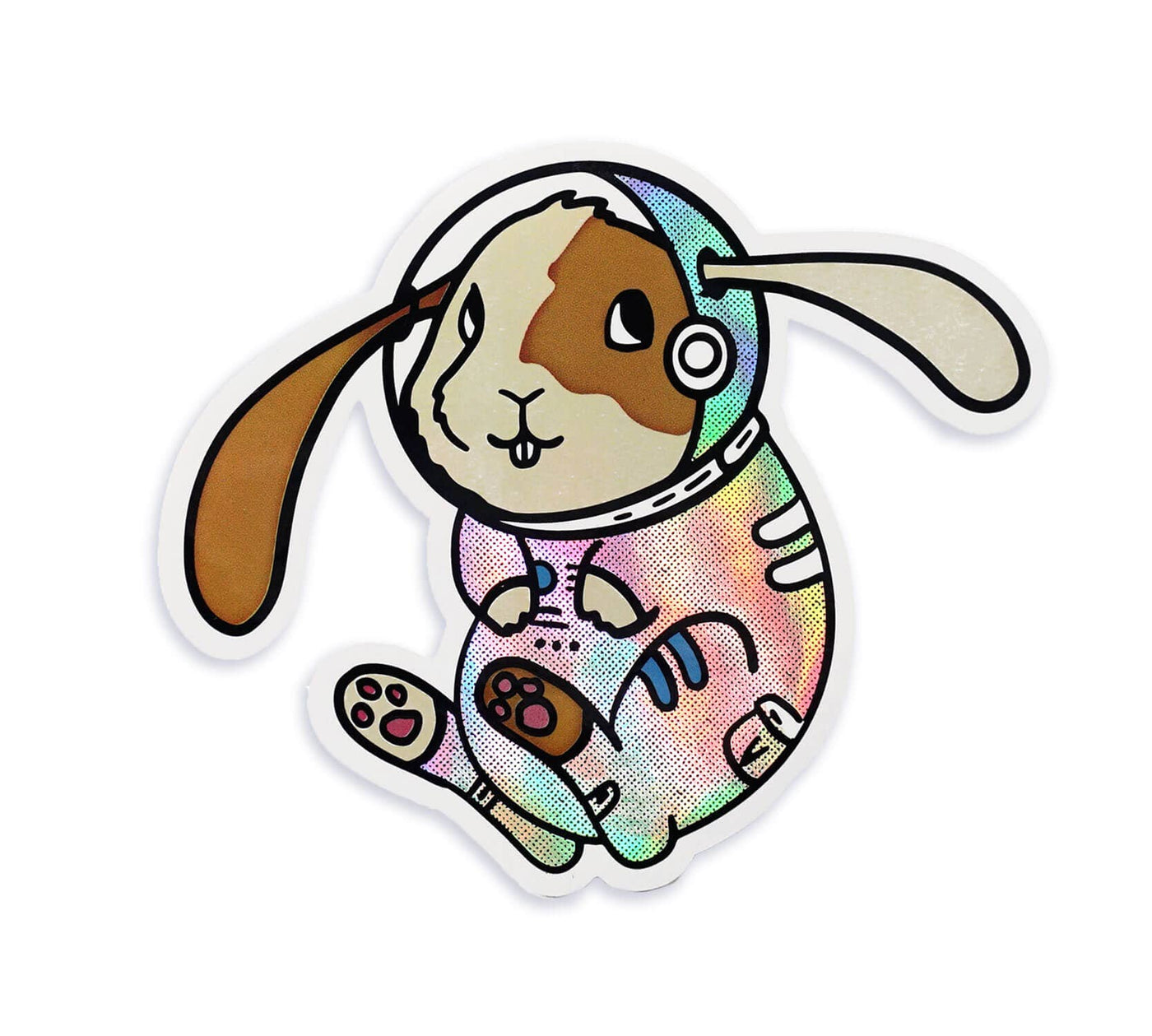 Space Rabbit Holographic Sticker