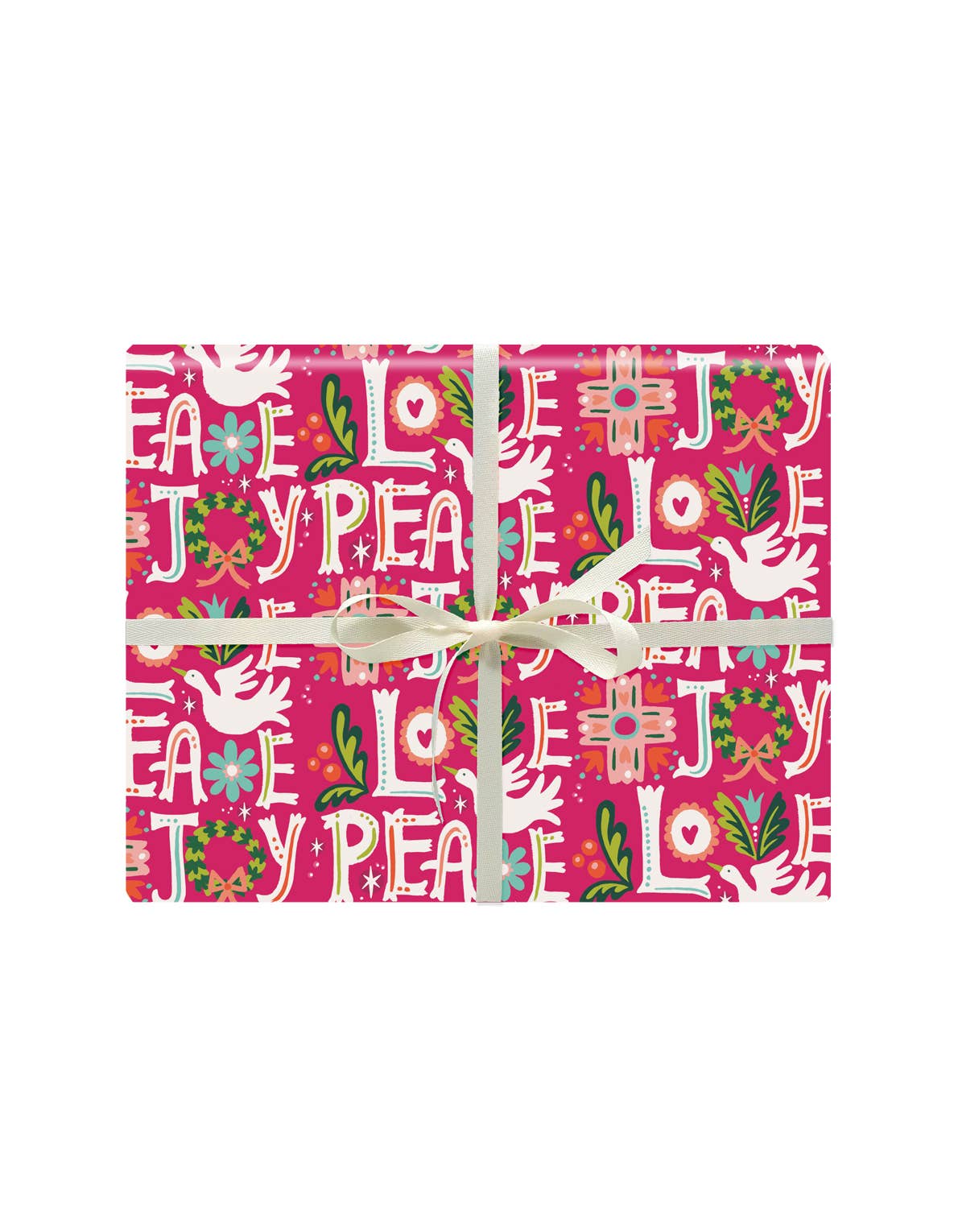 Love Peace Joy Gift Wrap - Roll of 3