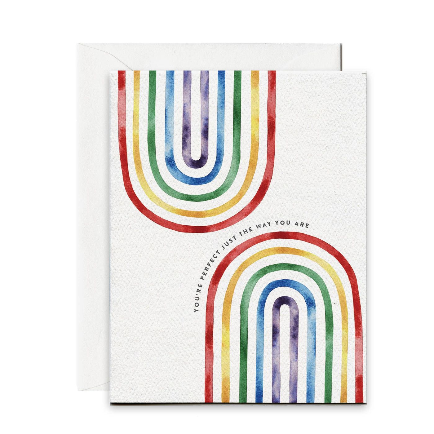 Pip & Cricket - LGBTQ+ Pride & Ally Perfect As You Are Rainbow Arch Card