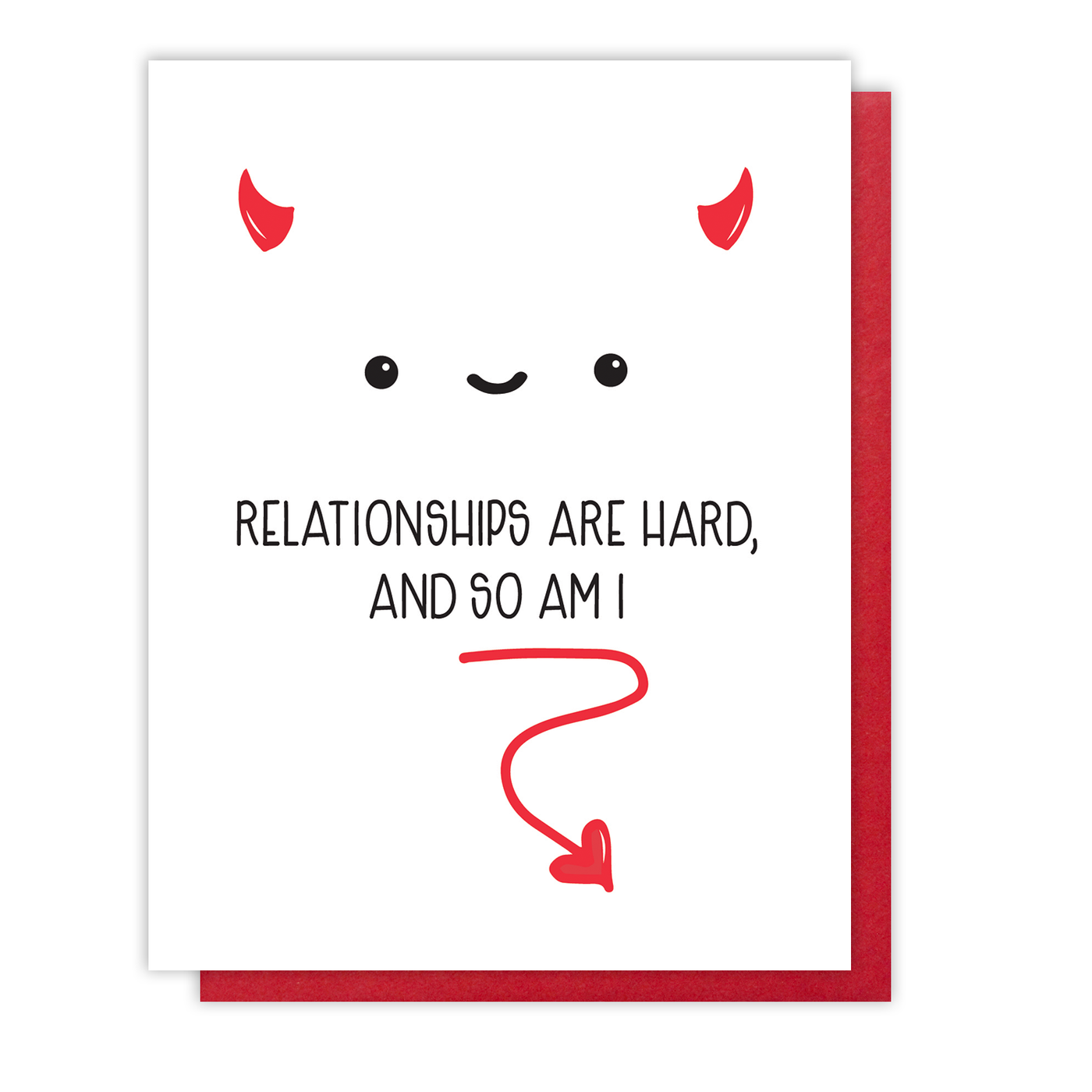 Relationships Are Hard Sexy Valentine Letterpress Card
