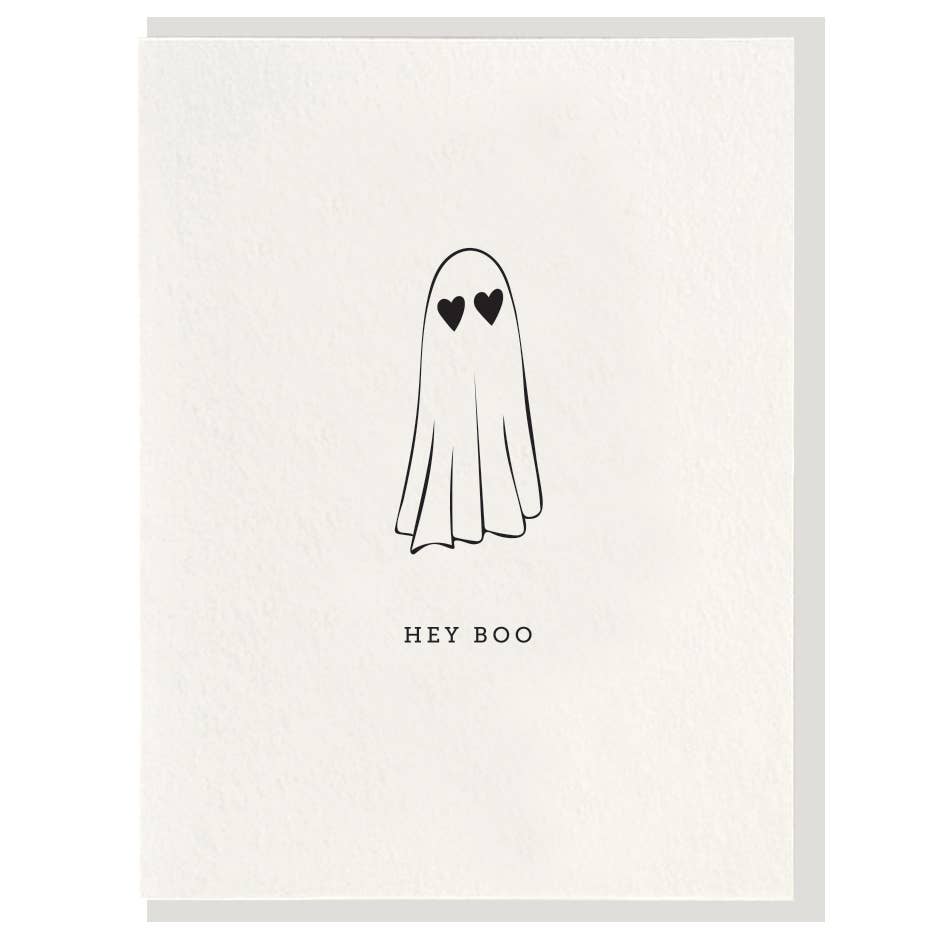 Hey Boo - Letterpress Card