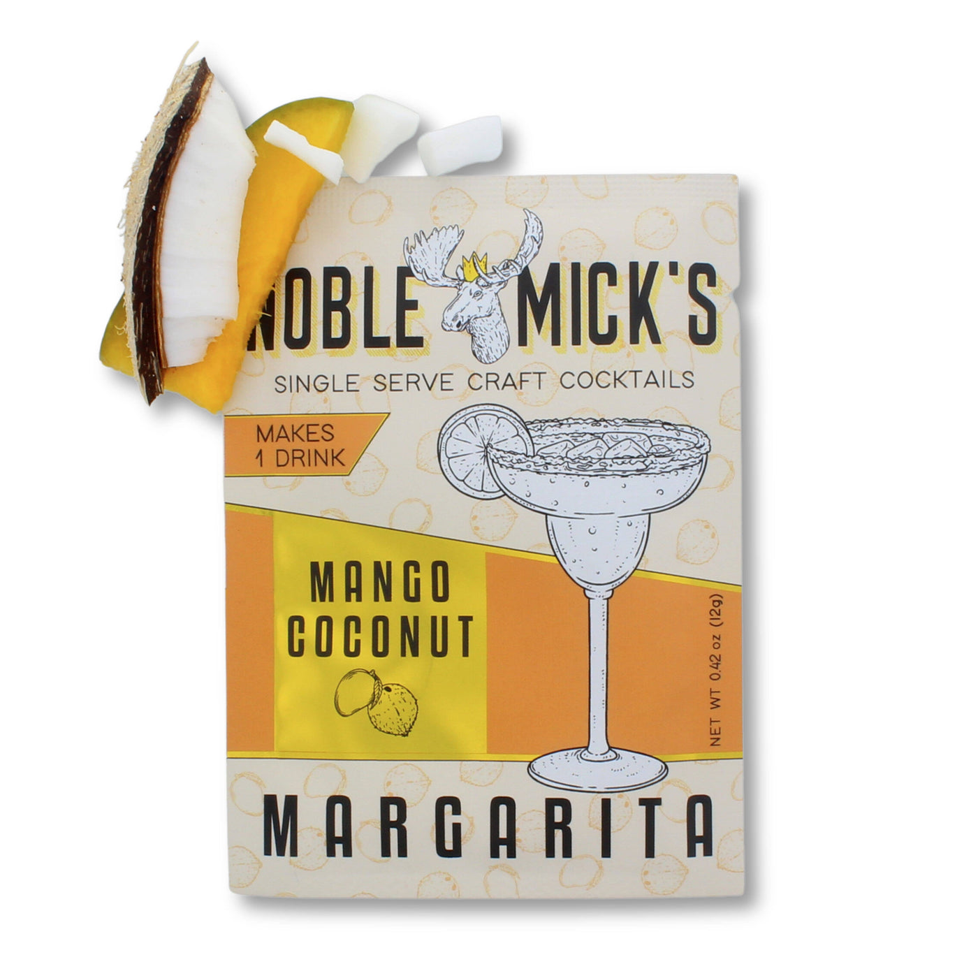 NOBLE MICK'S - Single Serve Craft Cocktails - Mango Coconut Margarita Single Serve Craft Cocktail