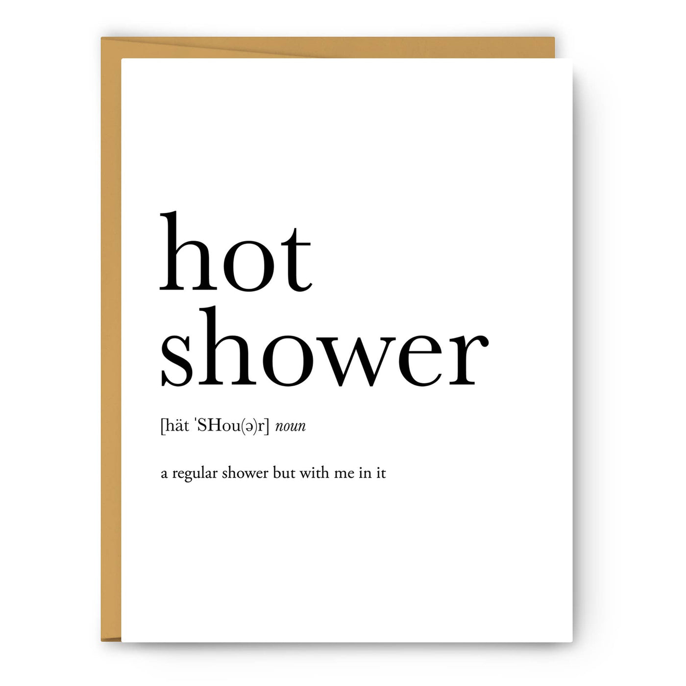 Footnotes - Hot Shower - Valentine's Day Card