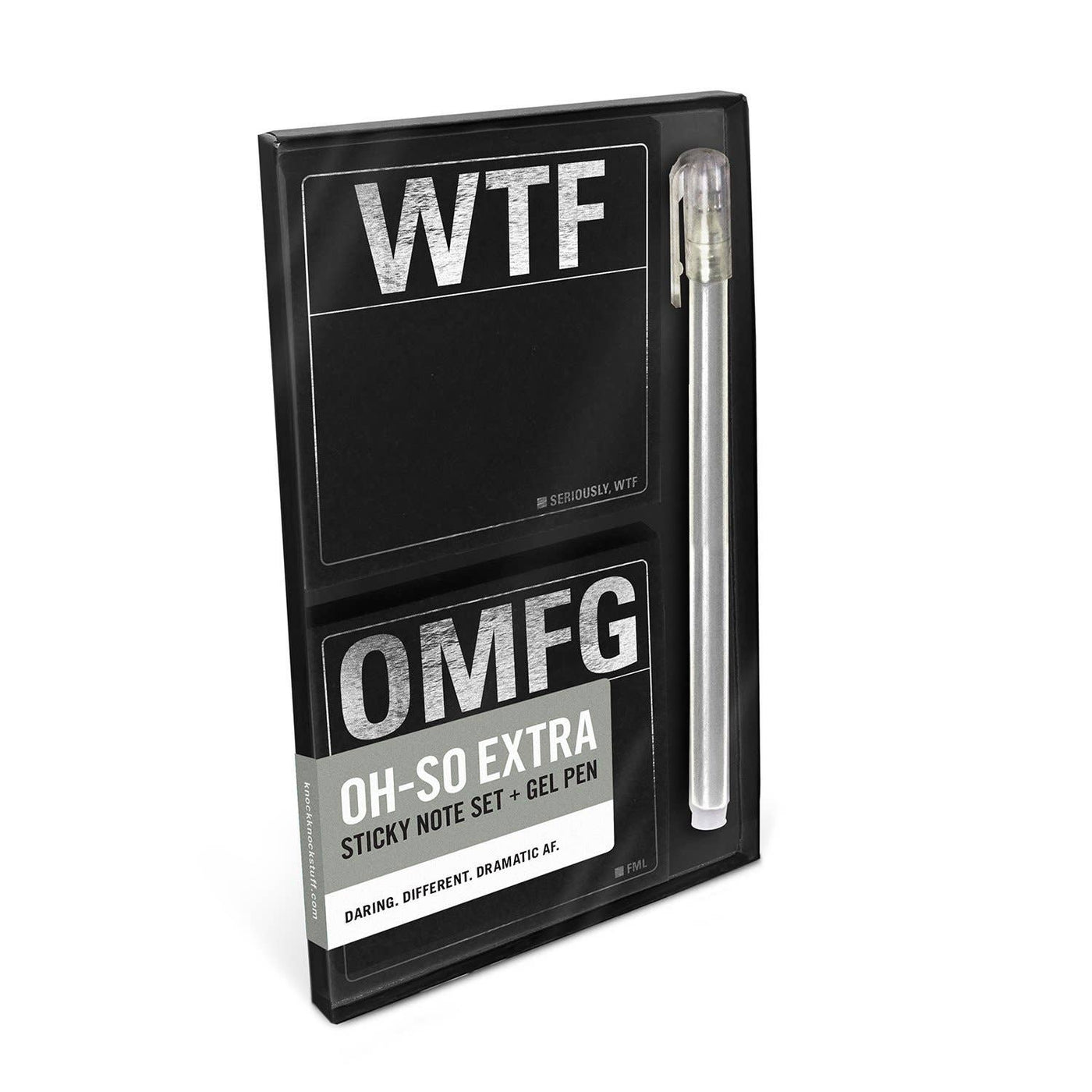 Knock Knock - WTF / OMFG Sticky Note Set + Gel Pen