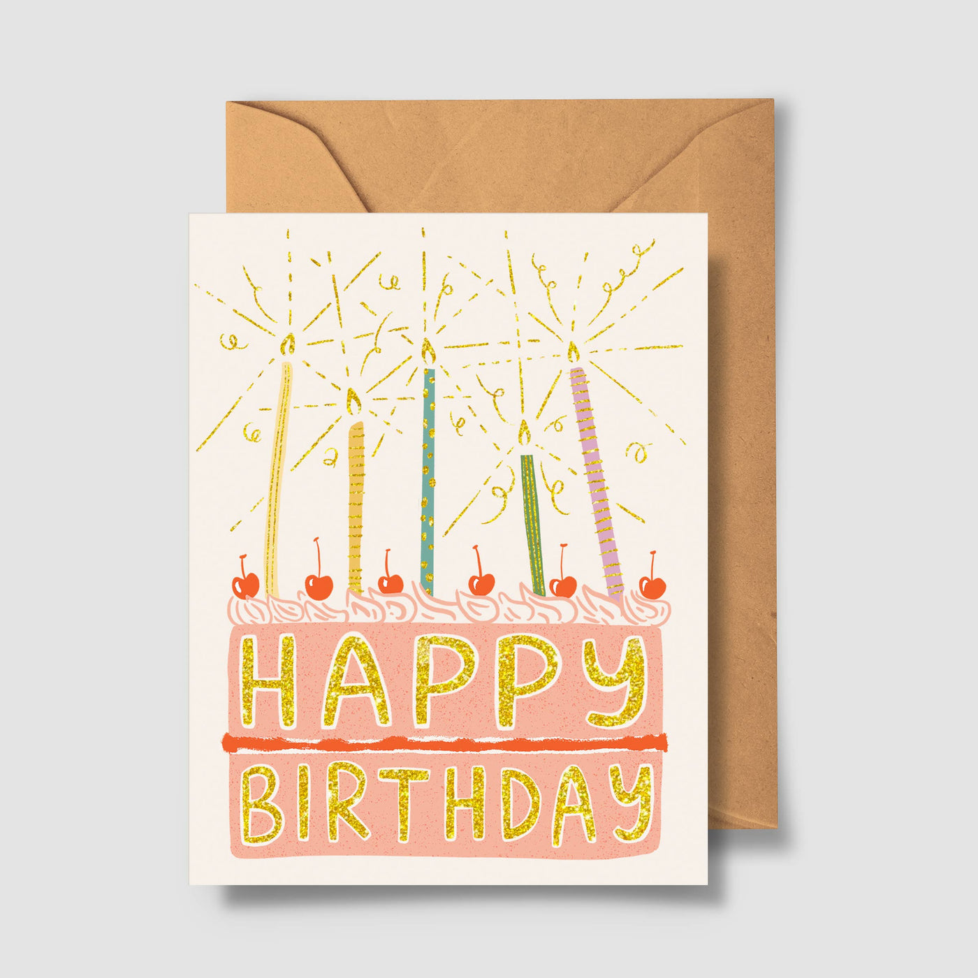 Candles Happy Birthday Greeting Card