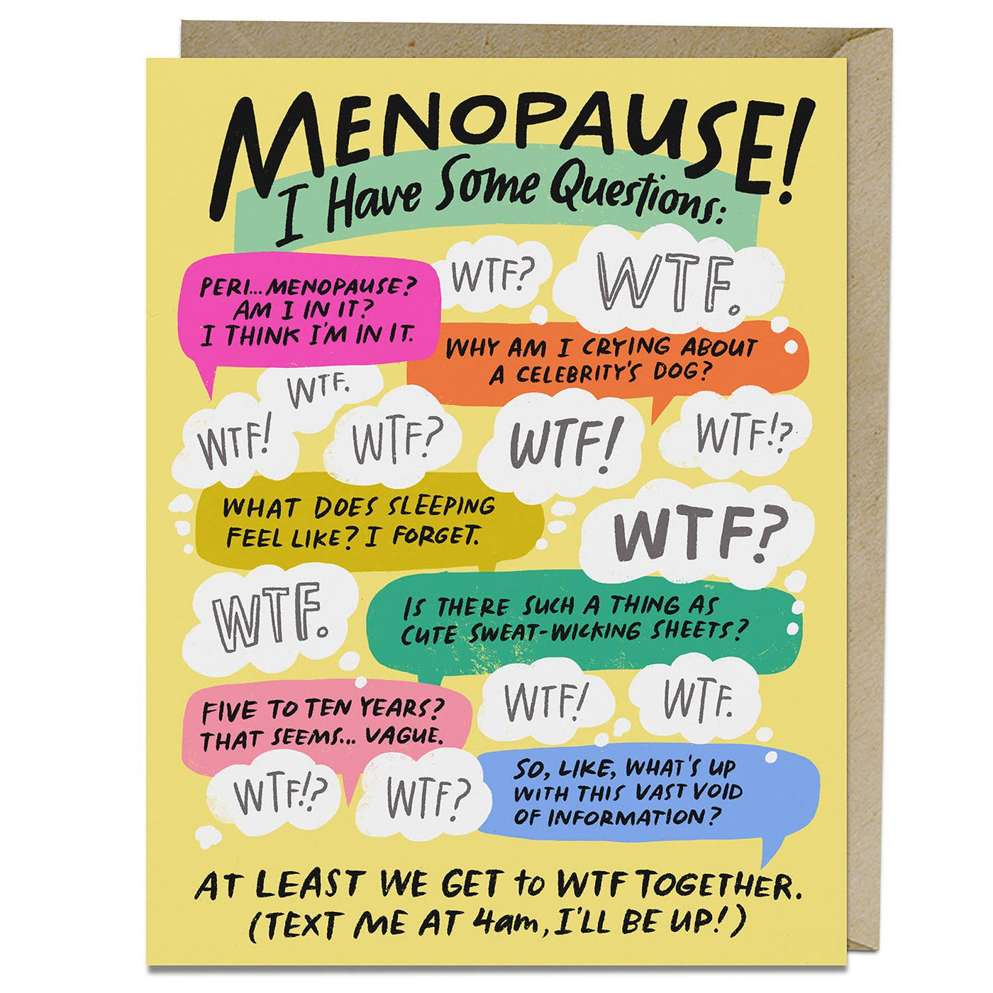 I Have Some Questions Menopause Card