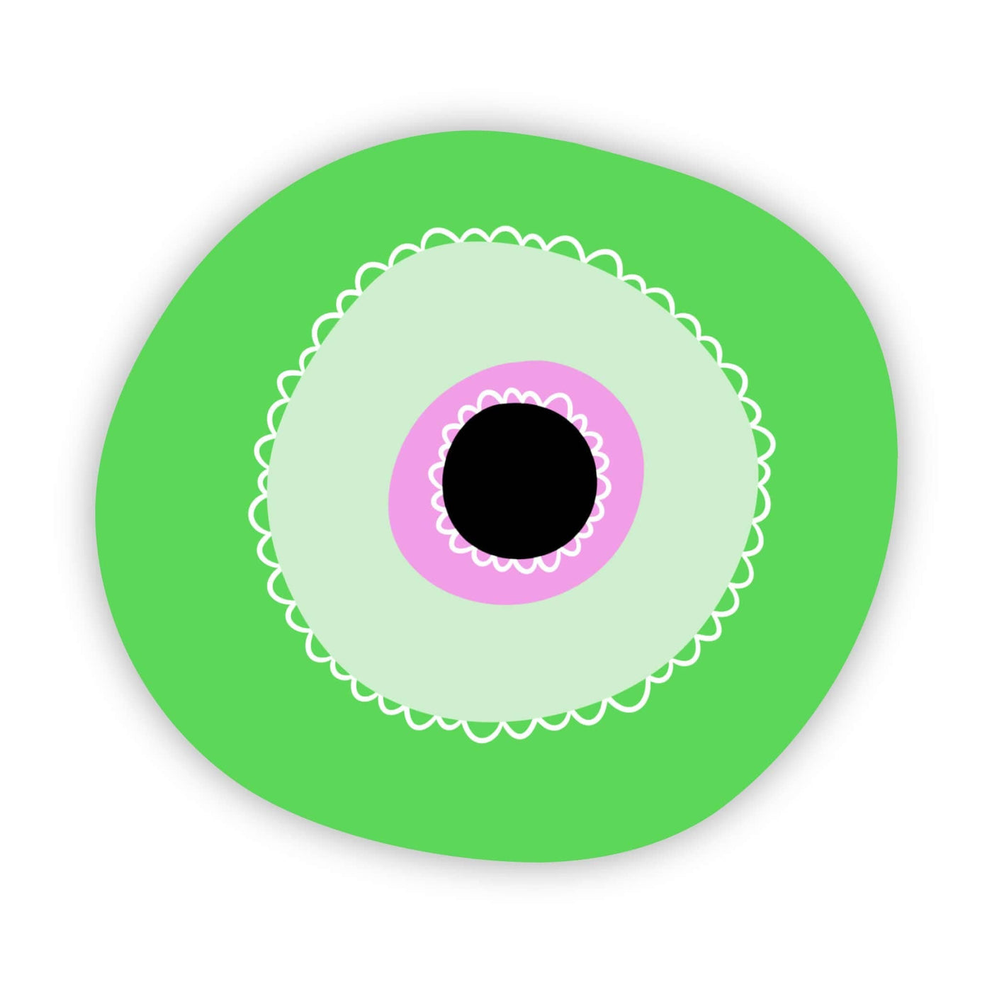 Success Green Evil Eye Sticker