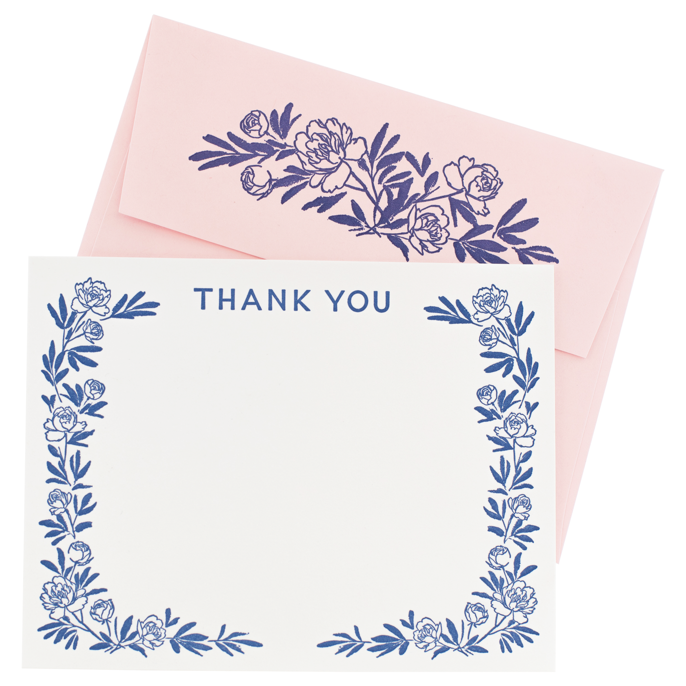 Smudge Ink - Peony Note Cards with Letterpress Envelopes