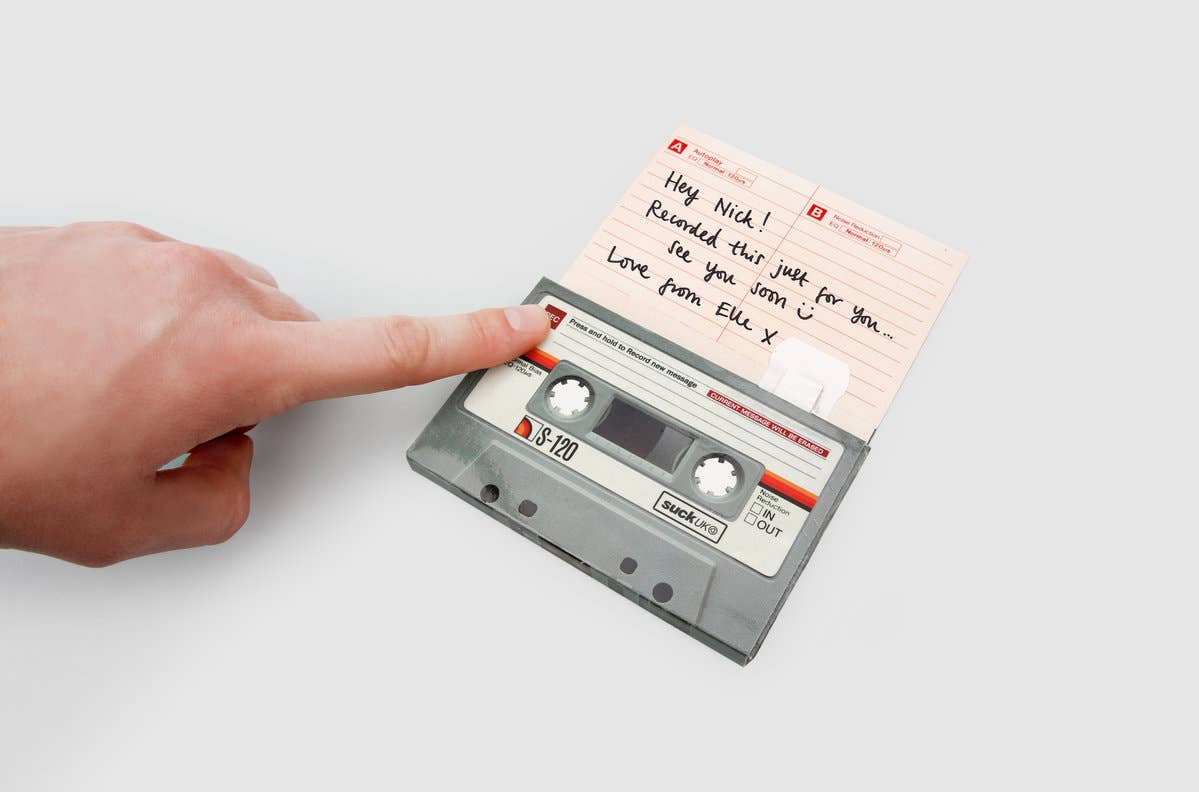 SUCK US - Record Your Own Message: Cassette Tape Greetings Card