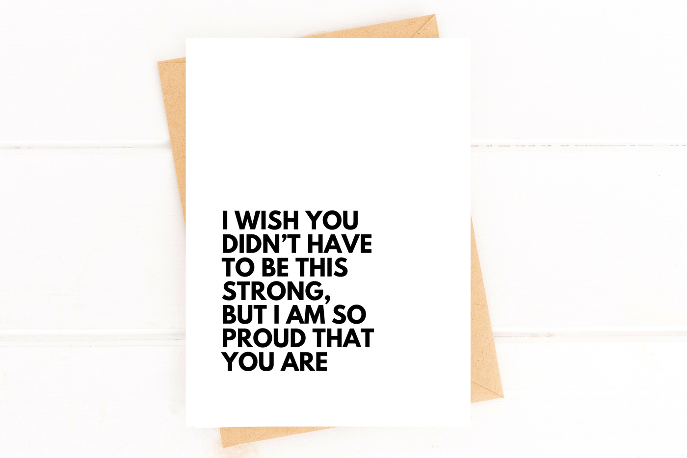 Five Dot Post - I Wish You Didn't Have to Be This Strong Sympathy Card