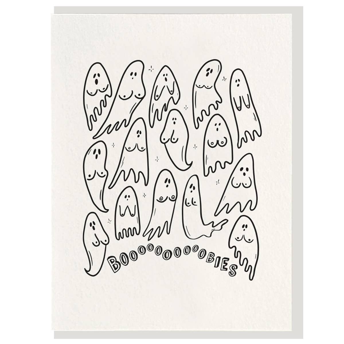 Boooooobies - Letterpress Card