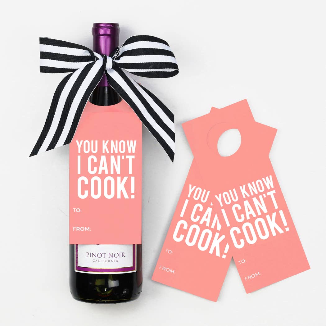 You Know I Can't Cook Wine Tags - A Wine & Spirits Gift Kit