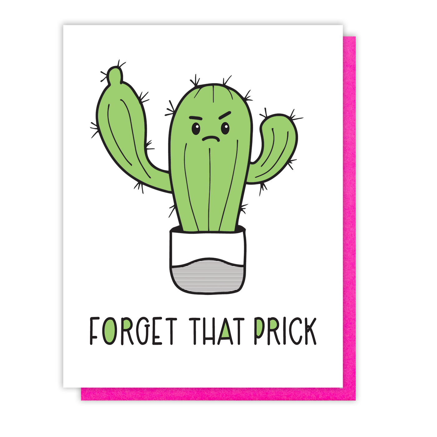 Kiss and Punch - NEW! Funny Forget That Prick Breakup Letterpress Card