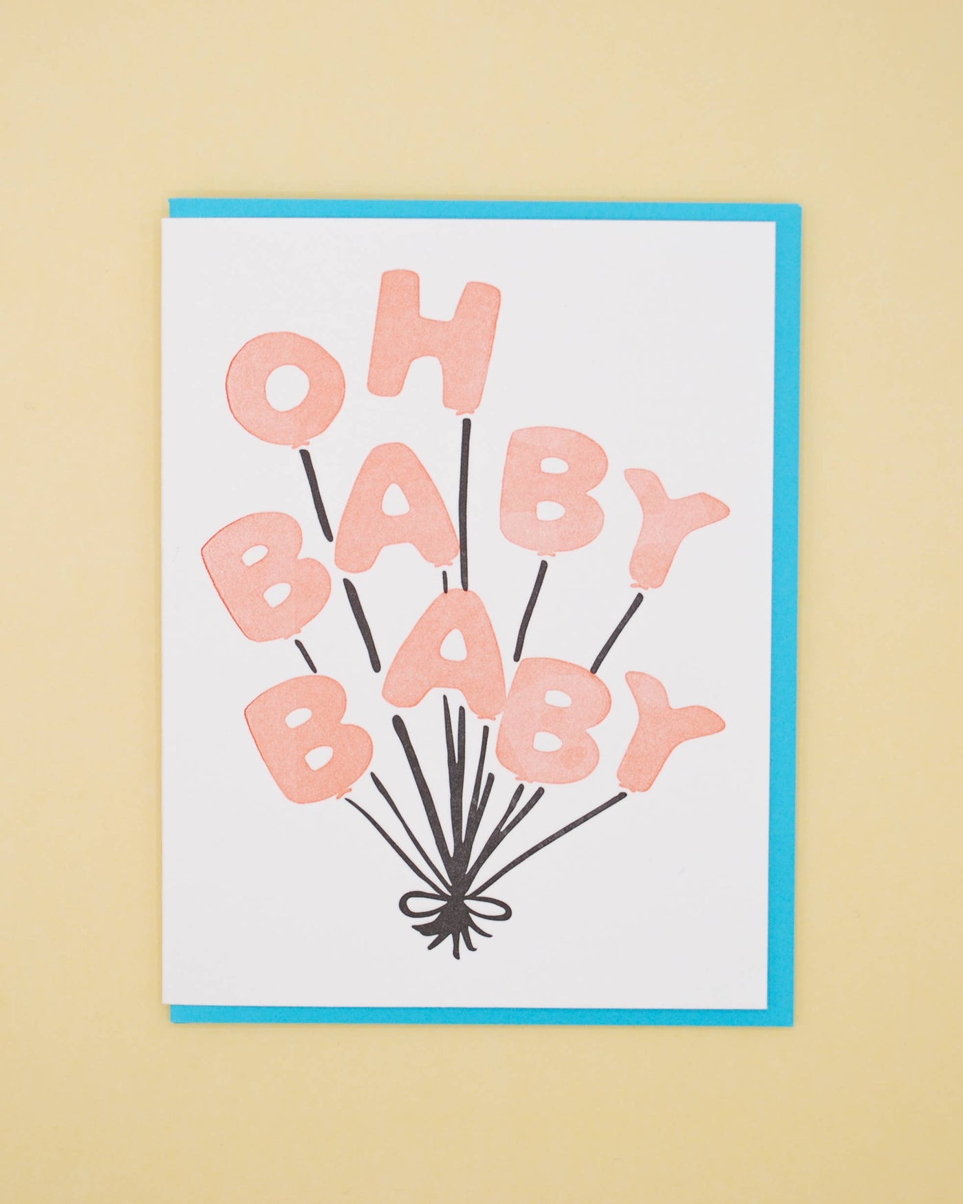 And Here We Are - Baby Balloons Card