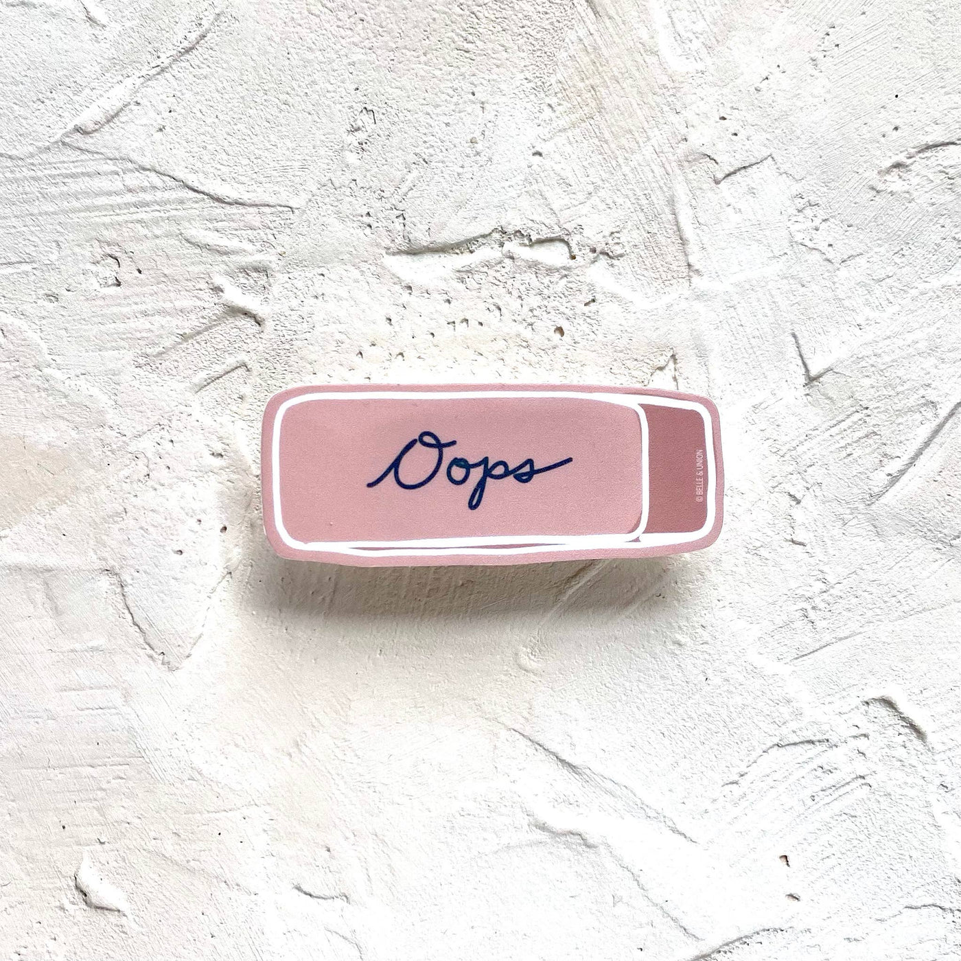 Belle & Union - Oops pink eraser sticker