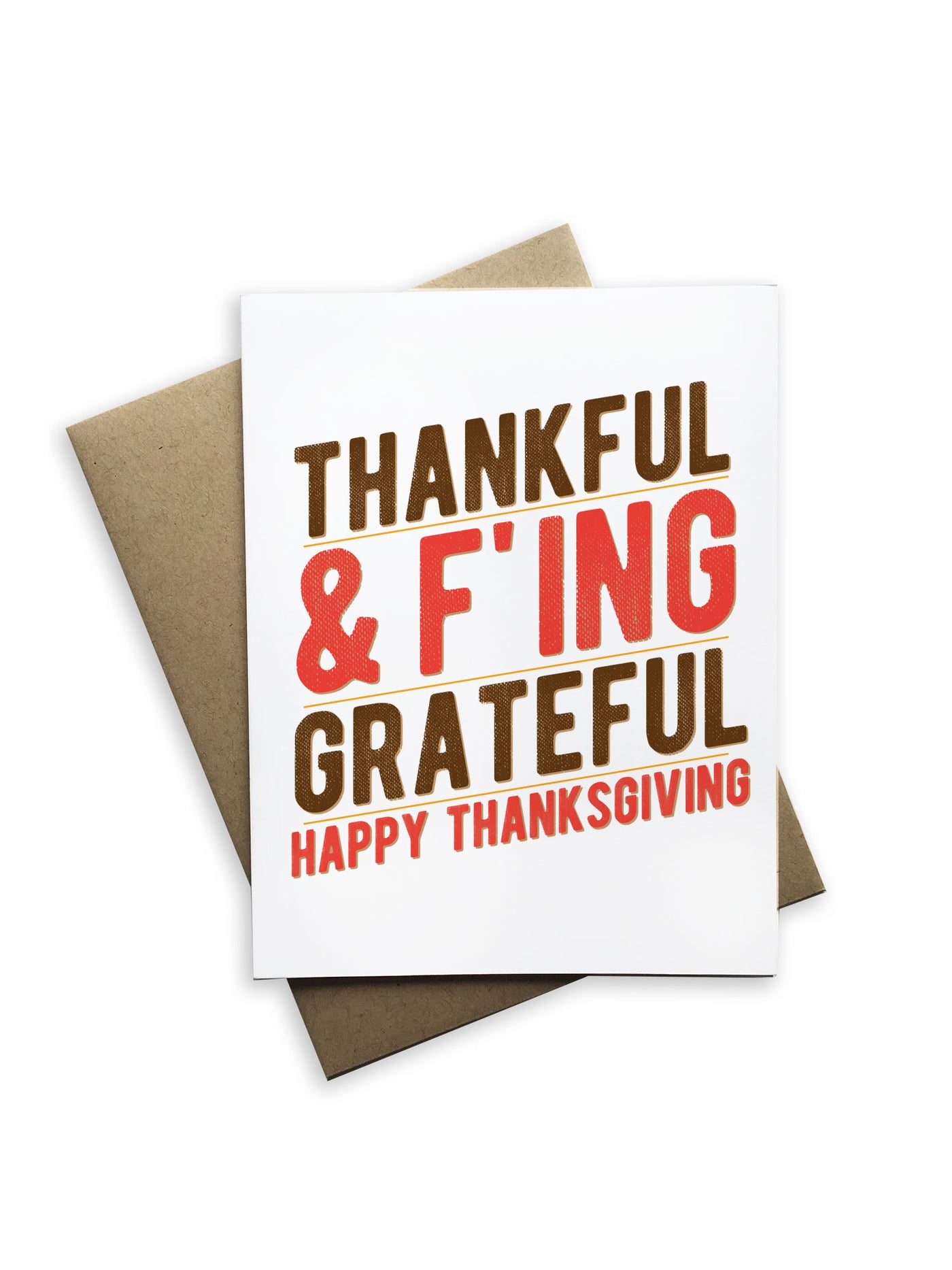 Thankful and F'ing Grateful Notecard