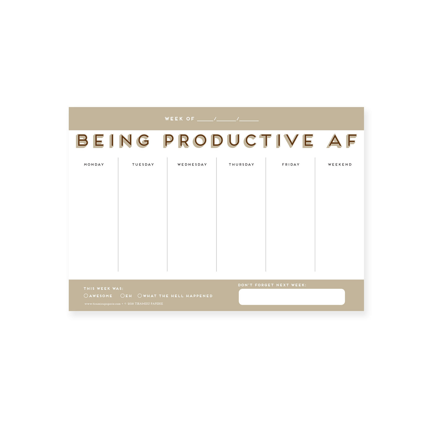 Being Productive AF Mousepad Notepad