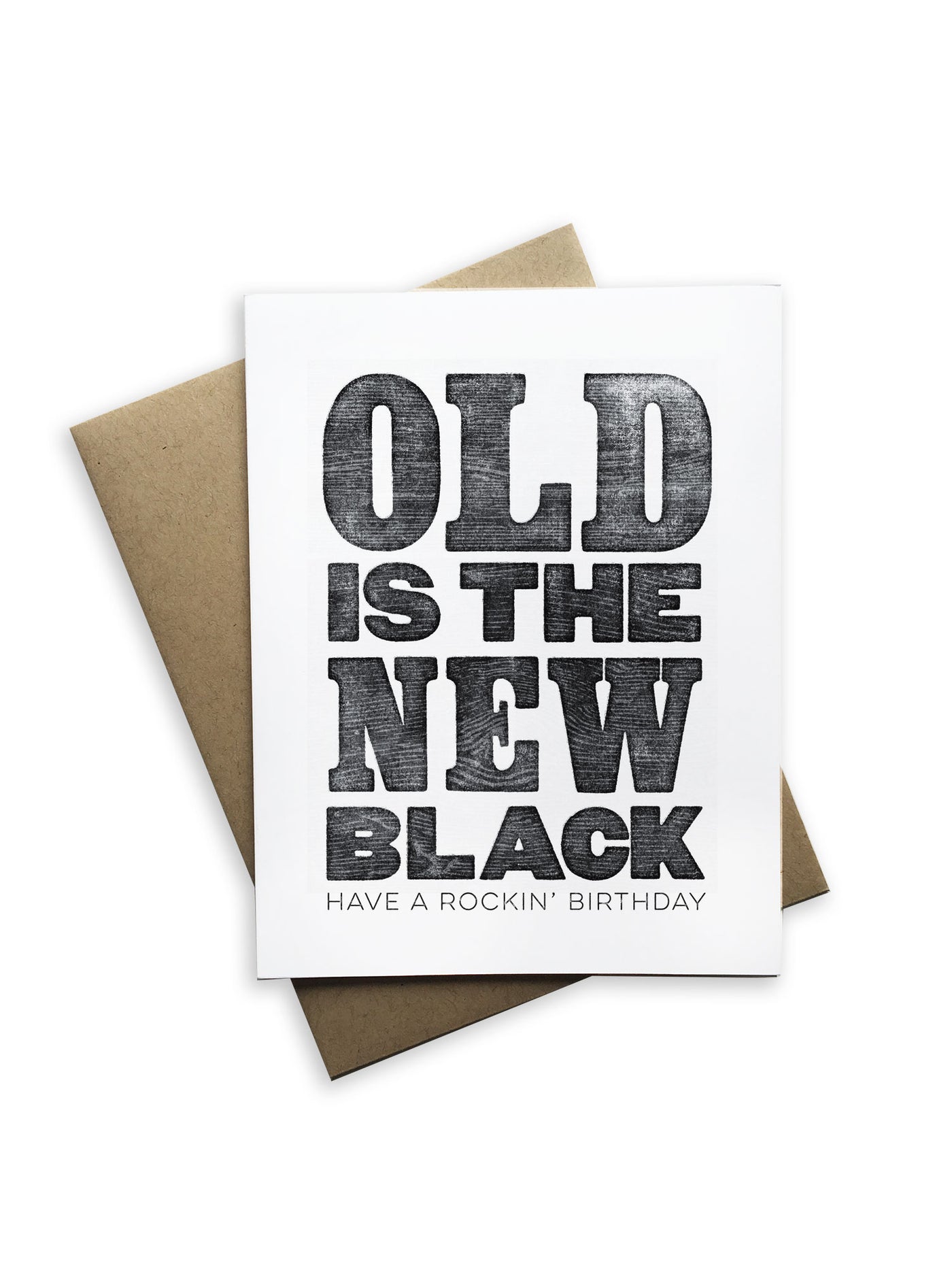 Old Is the New Black Birthday Card Notecard