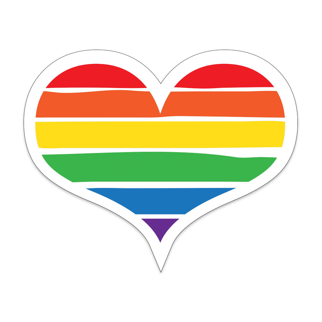Rainbow Heart 3" Vinyl Sticker