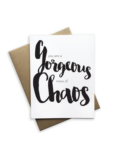 Gorgeous Mess of Chaos Notecard