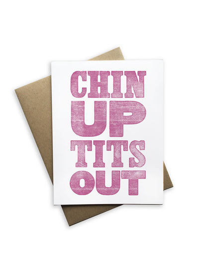 Chin Up Tits Out Notecard