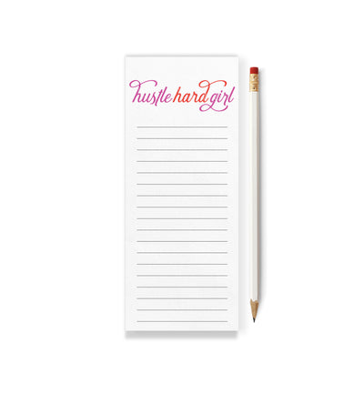Hustle Hard Girl Skinny Notepad