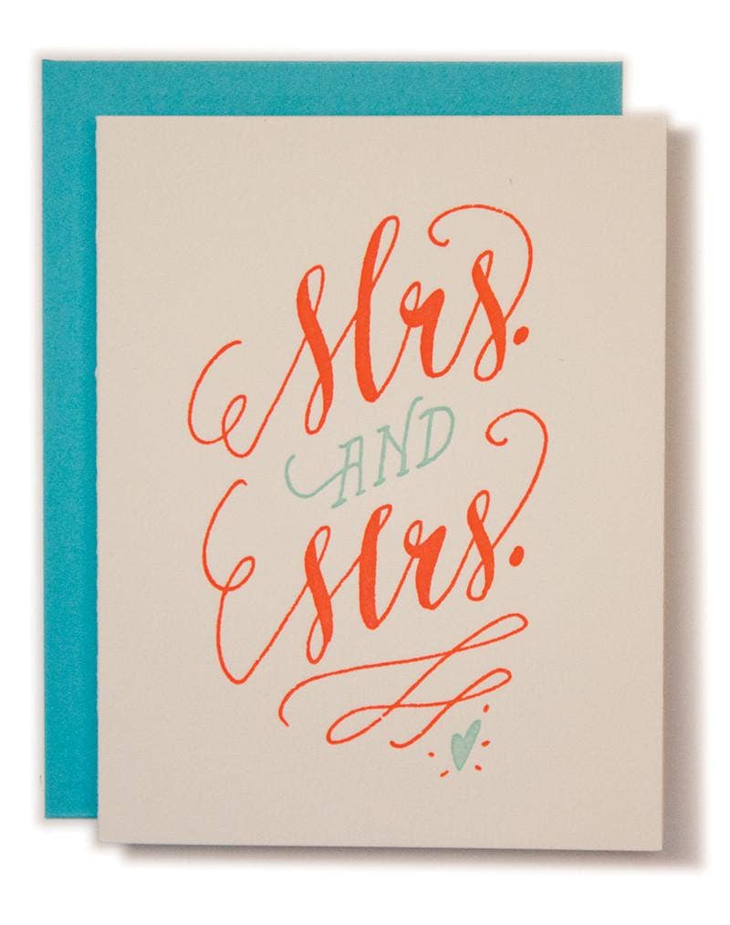Mrs. And Mrs Wedding Card