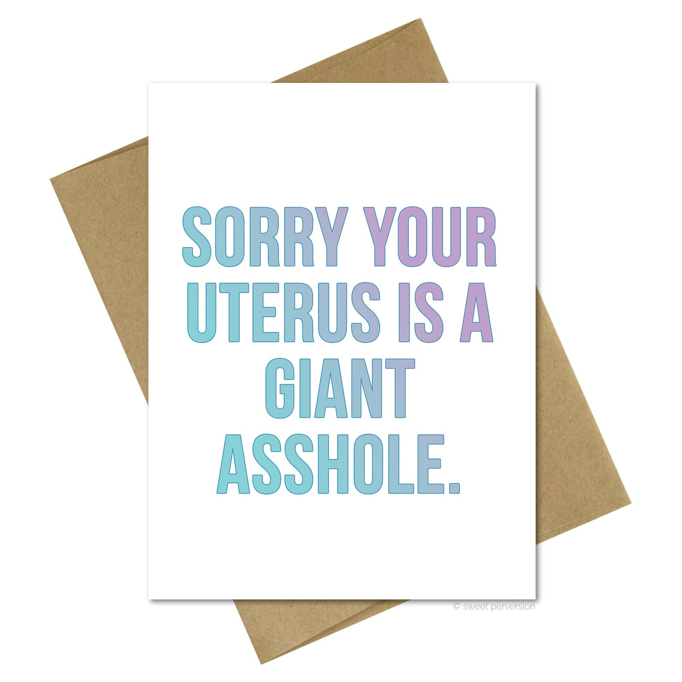 Asshole Uterus Hysterectomy Card