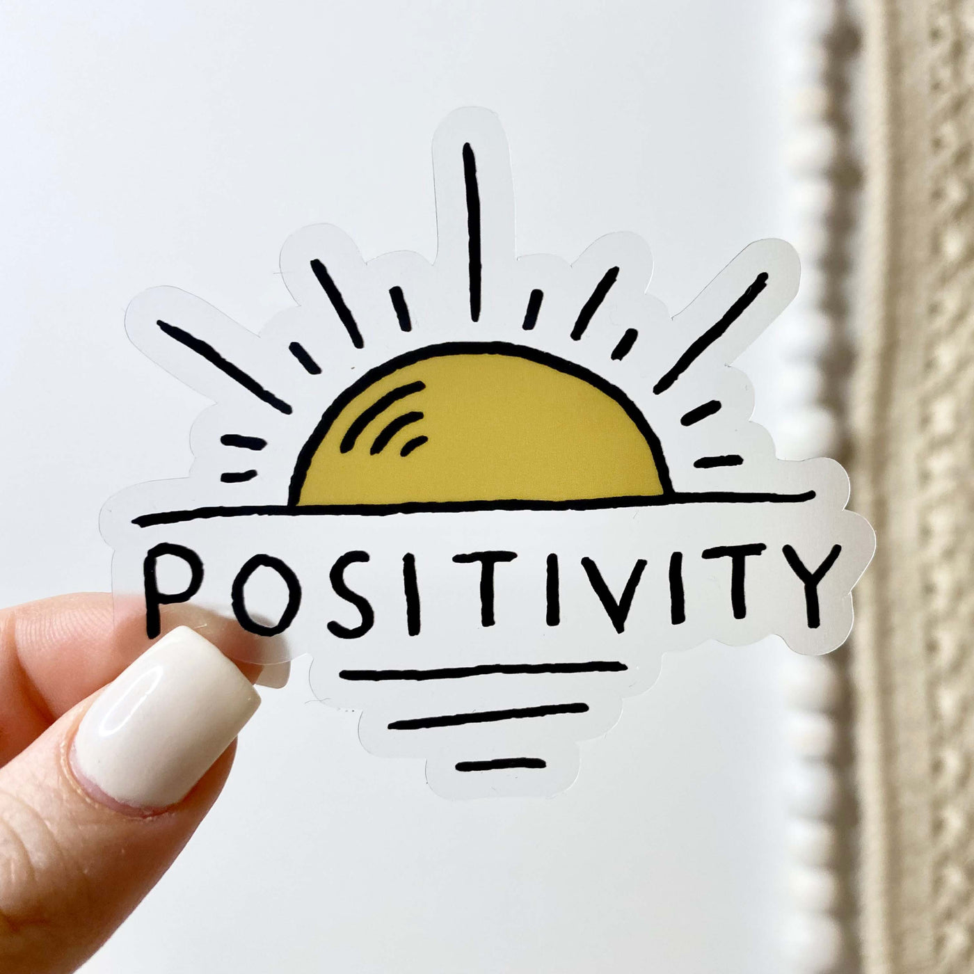 Big Moods - Positivity Sun Clear Sticker