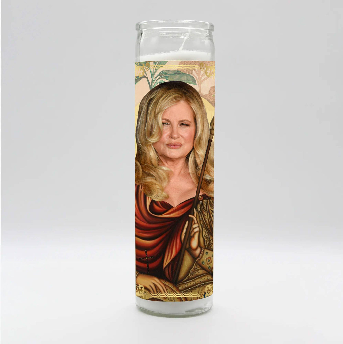 Saint Queen of White Lotus Candle- Jennifer Coolidge