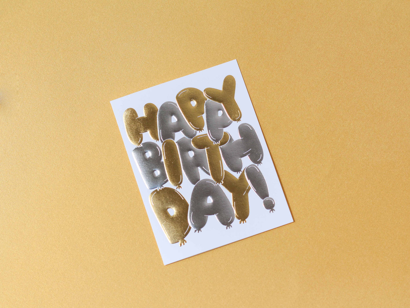 Balloon Foil Stamped Emboss Greeting Card