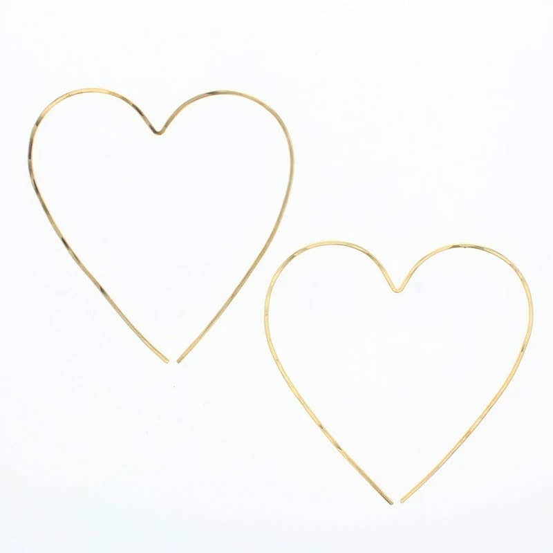 Lotus Jewelry Studio - Heart Hoop Earrings