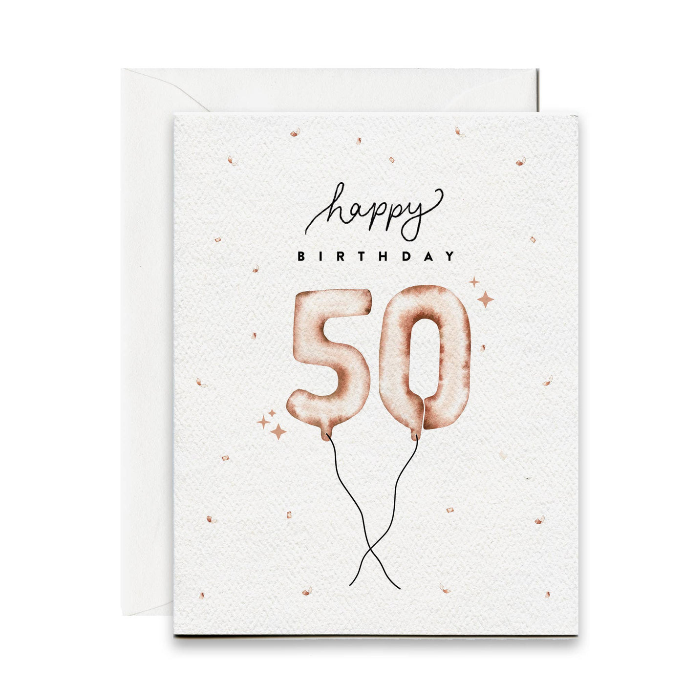Pip & Cricket - Happy 50th Birthday Balloon Card