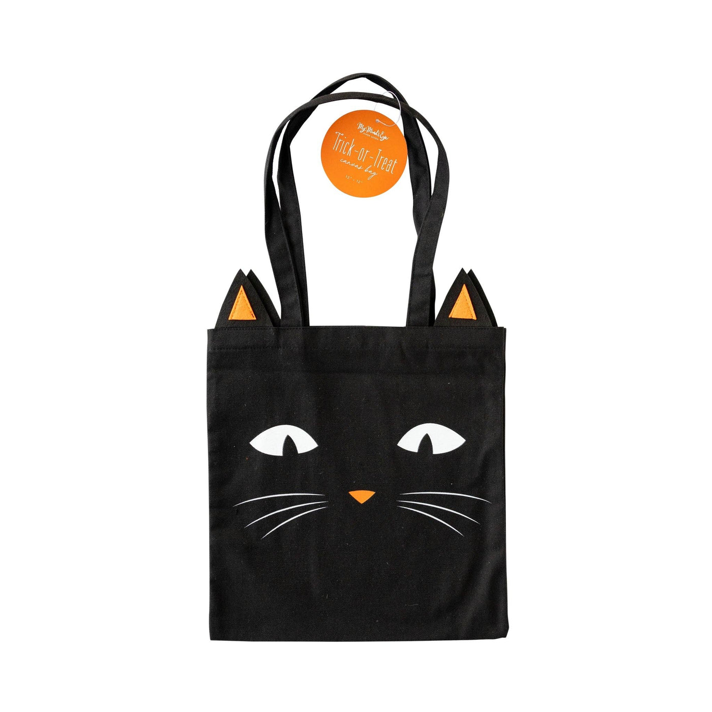 My Mind’s Eye - PREORDER SHIPPING 8/1-8/8 - PLCB106 -  Black Cat Canvas Trick or Treat Bag